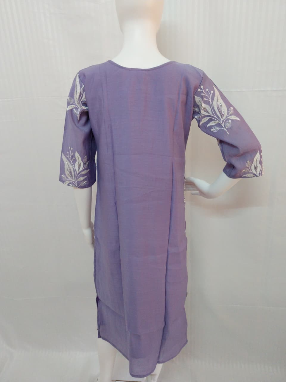Mul Chanderi Cotton Embroidered Kurti