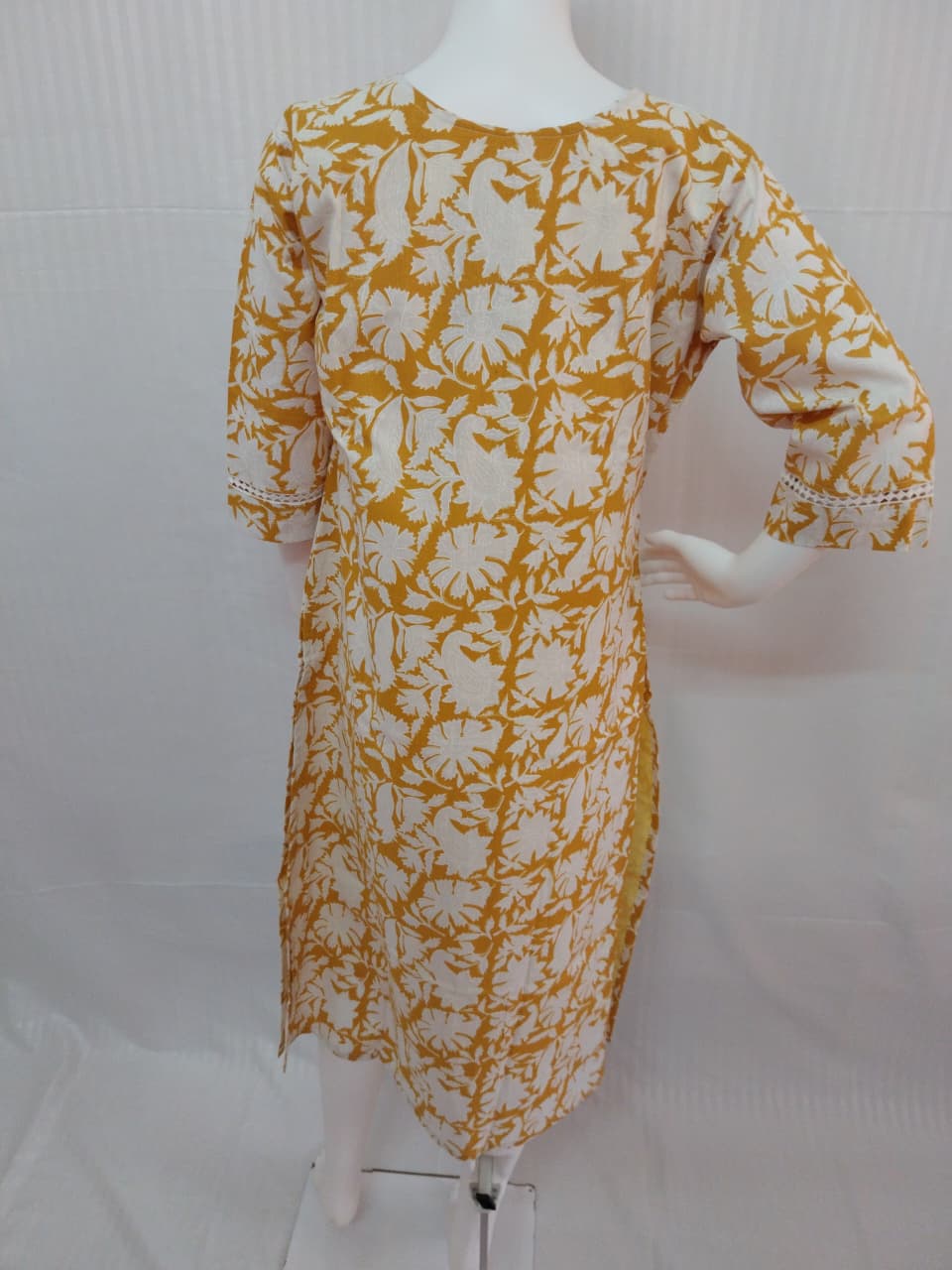 Cotton Floral Print Kurti (With Lining)
