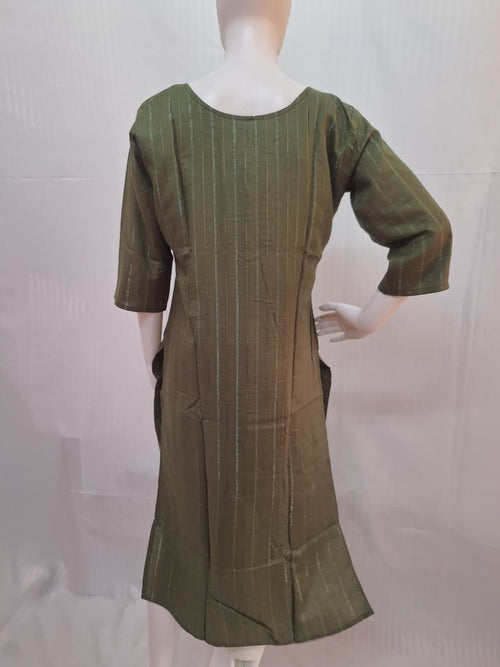 Cotton Rayon Lurex Stripe Kurta