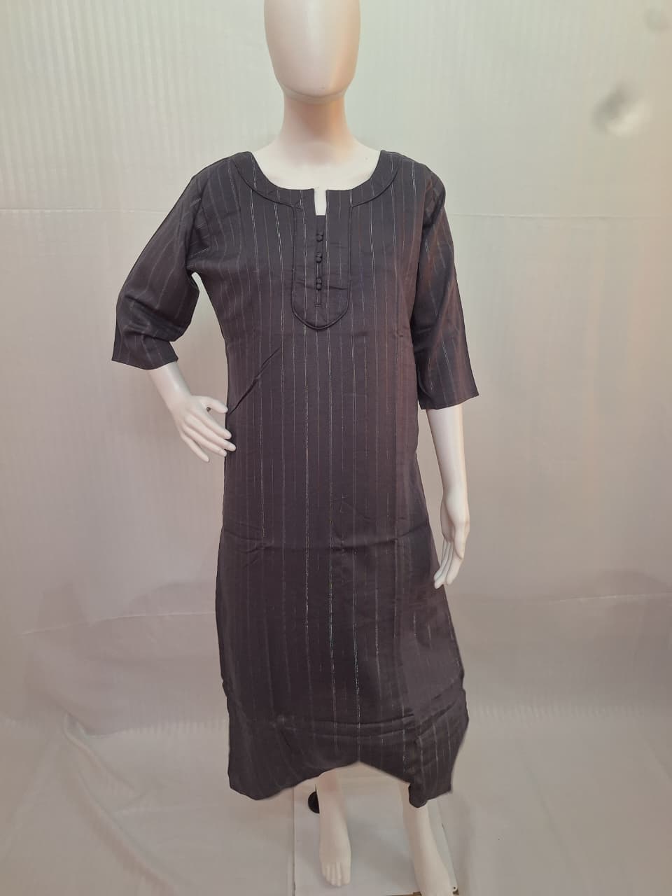 Cotton Rayon Lurex Stripe Kurta