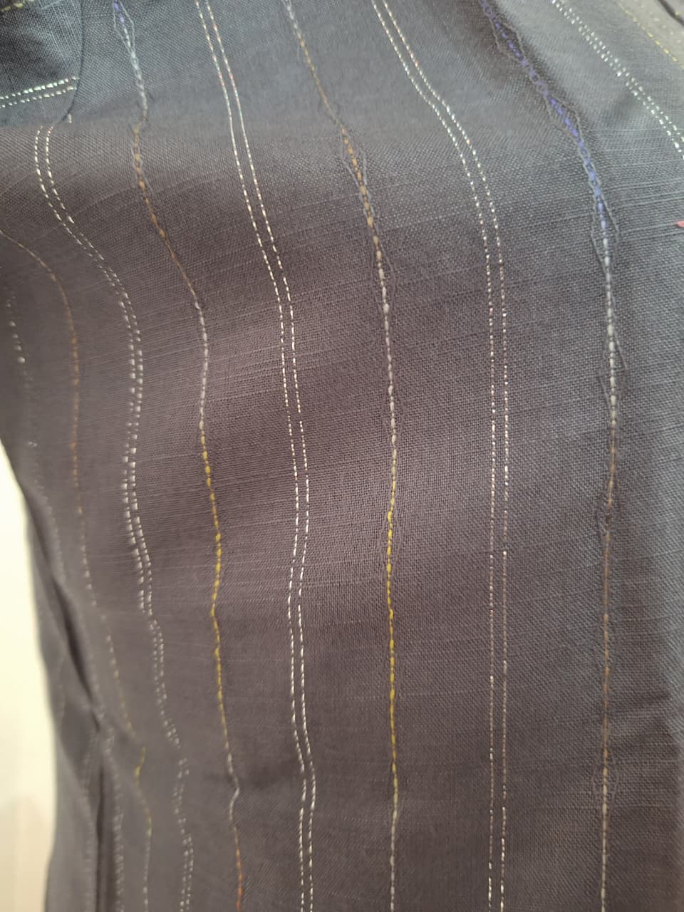 Cotton Rayon Lurex Stripe Kurta