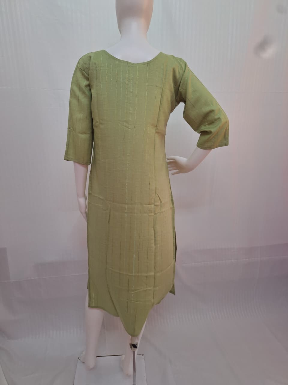 Cotton Rayon Lurex Stripe Kurta