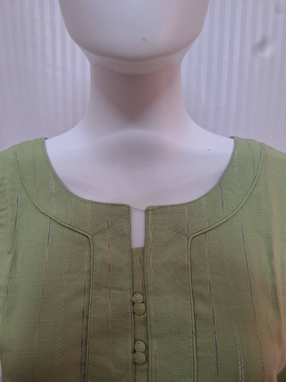 Cotton Rayon Lurex Stripe Kurta