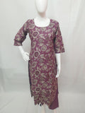 Premium Onion Pink Vertical Cotton Ethnic Co-ord Set
