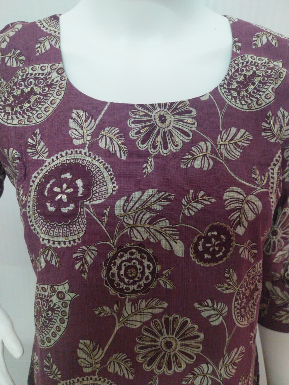 Premium Onion Pink Vertical Cotton Ethnic Co-ord Set