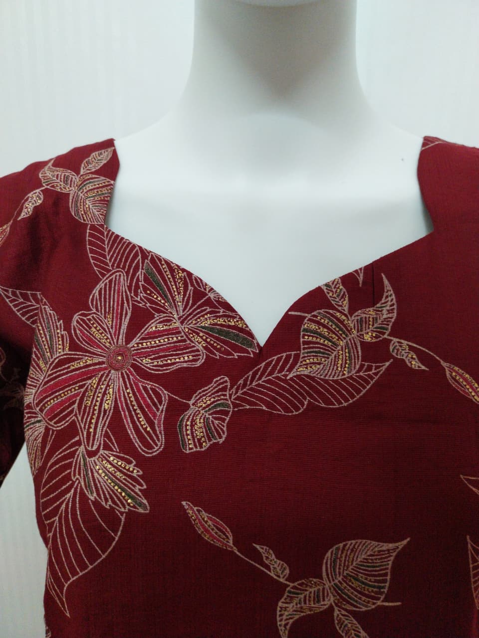 Premium Wine Maroon Woven Cotton Vertical Fabric 3-Piece Salwar Suit Set